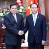 Chủ tịch nước Trần Đại Quang tiếp ngài Tanasak Patimaprakon, Phó Thủ tướng Vương quốc Thái Lan đang thăm và làm việc tại Việt Nam. (Ảnh: Nhan Sáng/TTXVN)