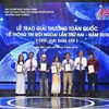 Lễ trao Giải thưởng toàn quốc về thông tin đối ngoại tại Hà Nội ngày 28/5/2016. (Nguồn: TTXVN)