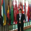 Từ Minh Ngọc - một trong ba du học sinh VN chiến thắng trong cuộc thi viết luận của Liên hợp quốc. (Ảnh: Hoàng Minh Nga/TTXVN)
