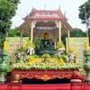Phật ngọc hòa bình thế giới tại chùa Phủ Liễn. (Ảnh: Thu Hằng/TTXVN)