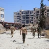 Cảnh đổ nát ở Aleppo. (Nguồn: AFP)