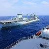 Tàu tham gia tập trận Joint Sea-2016. (Nguồn: News.cn)