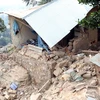 Cảnh tàn phá do động đất ở Tanzania. (Nguồn: AFP)