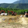Hiện trường trang trại nơi từng chôn lấp chất thải của Công ty Formosa Hà Tĩnh. (Ảnh: Phan Quân/TTXVN)