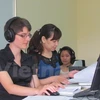 Giờ học ngoại ngữ của sinh viên trường Đại học Hà Nội (Ảnh: PM/Vietnam+)