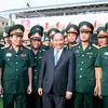 Thủ tướng Nguyễn Xuân Phúc với các đại biểu. (Ảnh: Thống Nhất/TTXVN) 
