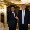Thủ tướng Nhật Bản Shinzo Abe và Tổng thống đắc cử Mỹ Donald Trump. (Nguồn: Reuters)