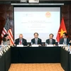 Chủ tịch nước Trần Đại Quang tiếp Liên minh các doanh nghiệp Hoa Kỳ trong APEC. (Ảnh: Nhan Sáng/TTXVN)