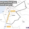 Dự án xây dựng con kênh đào đầu tiên nối Biển Đỏ với Biển Chết. (Nguồn: Middle East Eye)