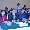 Đoàn đại biểu Quốc hội Việt Nam, do Chủ nhiệm Ủy ban Khoa học, Công nghệ và Môi trường của Quốc hội Phan Xuân Dũng dẫn đầu tại Phiên bế mạc. (Ảnh: Chanh Đa/TTXVN)