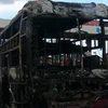 Một chiếc xe khách từng bị cháy rụi tại Phú Yên. (Ảnh minh họa. Nguồn: TTXVN)