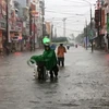 Ngập lụt tại thành phố Huế. (Ảnh: Quốc Việt/TTXVN)