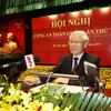 Tổng Bí thư Nguyễn Phú Trọng phát biểu chỉ đạo Hội nghị. (Ảnh: Trí Dũng/TTXVN)