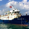 Tàu trung tốc Hưng Phát 26 đưa khách ra đảo Phú Quý. (Ảnh: Nguyễn Thanh/TTXVN)