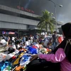 Cháy lớn tại khu chợ Pasar Senen. (Nguồn: Jakarta Globe)