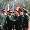 Đại tướng Ngô Xuân Lịch trong buổi chúc Tết tại Sư đoàn 308 - Quân đoàn 1. (Ảnh minh họa. Nguồn: ​TTXVN)