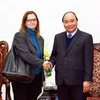 Thủ tướng Nguyễn Xuân Phúc tiếp bà Meirav Eilon, Đại sứ Israel tại Việt Nam. (Ảnh: Thống Nhất/TTXVN)