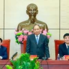 Thủ tướng Nguyễn Xuân Phúc phát biểu chỉ đạo tại buổi làm việc. (Ảnh: Thống Nhất/TTXVN)