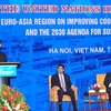 Ông Bambang Susantono, Phó Chủ tịch Ngân hàng Phát triển châu Á (ADB) phát biểu tại hội nghị. (Ảnh: Nguyễn Khang/TTXVN)