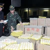Hàng nghìn quả trứng gà không rõ nguồn gốc bị phát hiện, bắt giữ tại Quảng Ninh. (Nguồn: TTXVN)