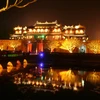 Cảnh sắc lung linh của Đại Nội-Hoàng cung Huế về đêm. (Ảnh: Quốc Việt/Vietnam+)