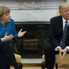 Tân Tổng thống Mỹ Donald Trump và Thủ tướng Đức Angela Merkel tại cuộc hội đàm. (Nguồn: AP)
