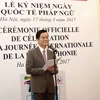 Thứ trưởng Bộ Ngoại giao Hà Kim Ngọc phát biểu tại lễ kỷ niệm. (Ảnh: Văn Điệp/TTXVN)