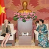 Chủ tịch Quốc hội Nguyễn Thị Kim Ngân tiếp bà Siren Gjerme Eriksen, Đại sứ Vương quốc Na Uy tại Việt Nam. (Ảnh: Doãn Tấn/TTXVN)
