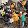 Hiện trường vụ lở đất ở Colombia. (Nguồn: AP)