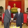 Tổng Bí thư Nguyễn Phú Trọng tiếp Thủ tướng Sri Lanka Ranil Wickremesinghe thăm chính thức Việt Nam. (Ảnh: Trí Dũng/TTXVN)