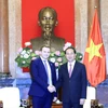 Chủ tịch nước Trần Đại Quang tiếp Bộ trưởng Bộ Phát triển Kinh tế Liên bang Nga Maksim Oreshkin nhân chuyến thăm và làm việc tại Việt Nam. (Ảnh: Nhan Sáng/TTXVN)