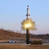 Hình ảnh một vụ phóng tên lửa của Triều Tiên. (Nguồn: Independent)