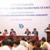 Hội thảo 'Tham vấn Kế hoạch thực hiện Thỏa thuận Paris về khí hậu' (Nguồn: TTXVN)