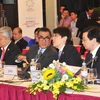 Đại biểu các nền kinh tế APEC tham dự đối thoại. (Ảnh: Nguyễn Khang/TTXVN)