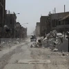 Lực lượng chống khủng bố Iraq tuần tra tại Thành cổ Mosul. (Nguồn: AFP/TTXVN)