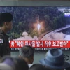 Tên lửa đạn đạo đất đối đất tầm trung Pukguksong-2 được phóng thử từ vùng Pukchang thuộc một tỉnh miền tây Triều Tiên (ảnh do Hãng thông tấn KCNA của Triều Tiên đăng phát ngày 22/5). (Nguồn: AFP/TTXVN) 
