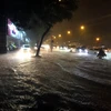 Một tuyến đường ở Hà Nội bị ngập vì mưa lớn. (Nguồn: TTXVN)