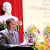Ông Khamsene Phommaseng, Tổng Lãnh sự nước Cộng hòa Dân chủ Nhân dân Lào tại Đà Nẵng, phát biểu tại lễ kỷ niệm. (Ảnh: Trần Lê Lâm/TTXVN)