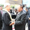 Tổng Bí thư Nguyễn Phú Trọng hội kiến với Chủ tịch Quốc hội Campuchia Samdech Heng Samrin. (Ảnh: Trí Dũng/TTXVN)