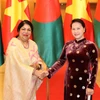 Chủ tịch Quốc hội Nguyễn Thị Kim Ngân và Chủ tịch Quốc hội Bangladesh Shirin Shamin Chaudhury. (Ảnh: Trọng Đức/TTXVN)