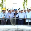 Thủ tướng Nguyễn Xuân Phúc thăm và làm việc tại Công ty TNHH Gang thép Hưng Nghiệp Formosa Hà Tĩnh. (Ảnh: Thống Nhất/TTXVN)