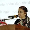 Bà Smita Pant, Tổng lãnh sự Cộng hòa Ấn Độ tại Thành phố Hồ Chí Minh phát biểu tại buổi họp mặt. (Ảnh: Thế Anh/TTXVN)