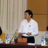 Ủy viên Ủy ban Thường vụ Quốc hội, Chủ nhiệm Ủy ban Pháp luật của Quốc hội Nguyễn Khắc Định phát biểu. (Ảnh: Nguyễn Dân/TTXVN)