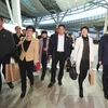 Các đại biểu của tỉnh An Huy tới thủ đô Bắc Kinh tham dự Đại hội, ngày 15/10. (Nguồn: THX/TTXVN)