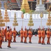 Nghi lễ hoàng gia và Phật giáo tại Lễ hóa thân Nhà Vua Thái Lan Bhumibol Adulayjadej. (Ảnh: Doãn Tấn-Sơn Nam/TTXVN)