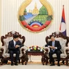 Thủ tướng Lào đánh giá cao sự hỗ trợ và giúp đỡ của Đài Tiếng nói Việt Nam. (Ảnh: Phạm Kiên/Vietnam+)
