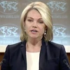 Người phát ngôn Bộ Ngoại giao Mỹ Heather Nauert. (Nguồn: Al-Manar TV Lebanon)