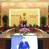 Chủ tịch Quốc hội Nguyễn Thị Kim Ngân chủ trì và phát biểu bế mạc Phiên họp thứ 19 của Ủy ban Thường vụ Quốc hội. (Ảnh: Trọng Đức/TTXVN)