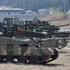 Xe tăng K1 của quân đội Hàn Quốc tham gia tập trận chung với quân đội Mỹ. (Nguồn: AFP/TTXVN)