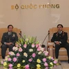 Thượng tướng Phan Văn Giang (phải) tiếp Đại tướng Yamazaki Koji. (Nguồn: QĐND)